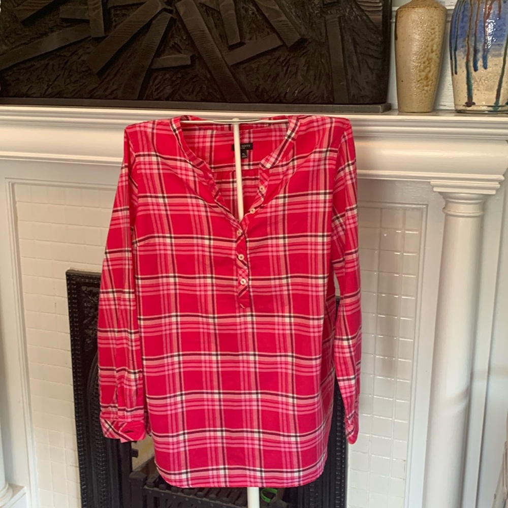 Talbots split v button down. Worn maybe 3x